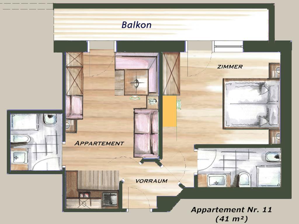 Garni Appartement Alpenresidence Cadipietra Værelse billede