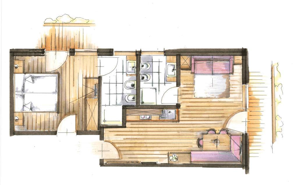 Garni Appartement Alpenresidence Cadipietra Værelse billede